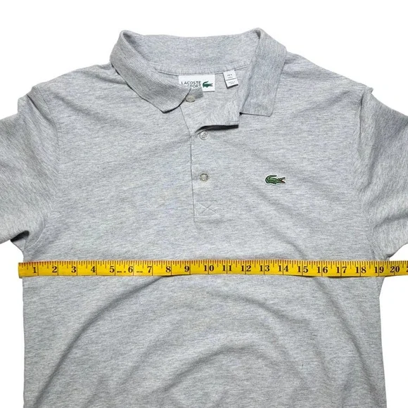 Lacoste Sport | Men | Heather Gray Short Sleeve Sport Polo Shirt | Size L - Picture 4 of 10